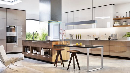 Design di interni di una moderna cucina in una casa lussuosa