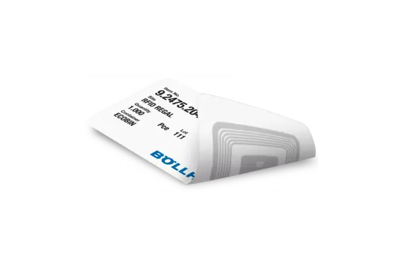 RFID labels with integrated transponders store article information.