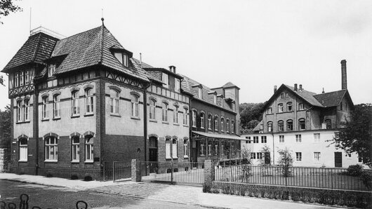 Widok z zewnątrz na oddział Böllhoff w Bielefeld, 1923 r.