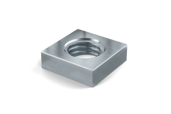 The square shape allows them to be screwed in by hand or used as an insert nut.
