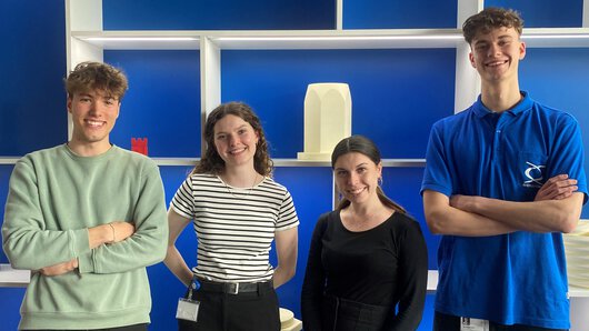 Four Böllhoff apprentices who, as Energy Scouts 2024, uncover concrete sustainability potential in the company