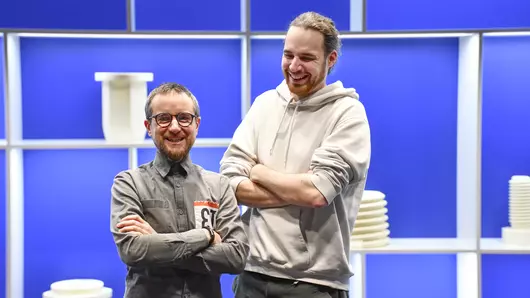Los dos impulsores del «Proyecto Copenhage»: Bastian Harfmann, apasionado ciclista y representante comercial de Böllhoff, y Frederick Tanton, propietario de la agencia de vídeo FrameStory, con sede en Bielefeld