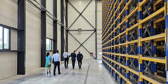 The narrow-aisle warehouse in the new Böllhoff building in Oradea, Romania.