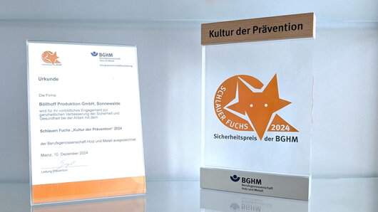 Auszeichnung des "Schlauen Fuchs" für die Böllhoff Gruppe