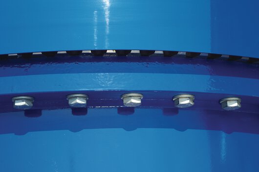 Graphic explaining the pitch angle of the radial ribs.