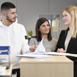 Photo of three apprentices in Office Management