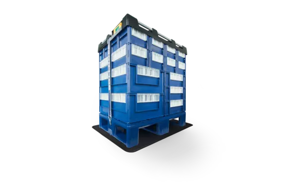 The mobile ECOFREIGHT pallet with transport lock