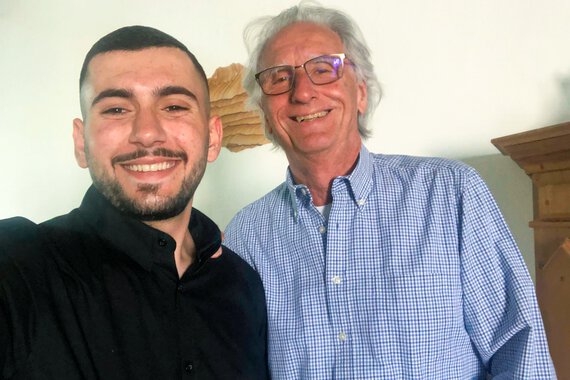 A young person with his mentor