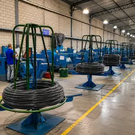 Ein Blick in die Produktion von Nutep S/A Indústria Metalúrgica in Betim, Minas Gerais, Brasilien