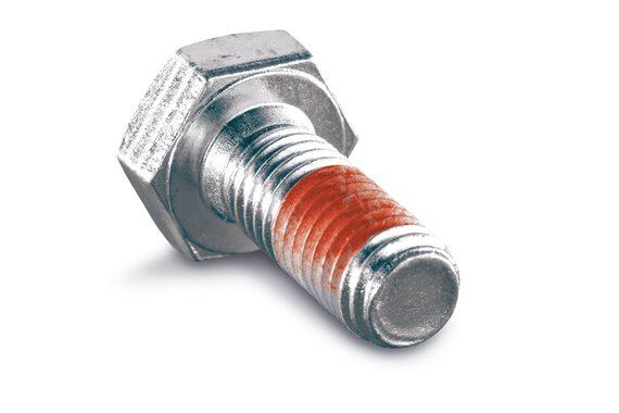 Image of a screw with a locking action