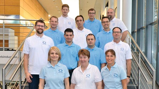 Group pictures of the employees of the accredited test laboratory