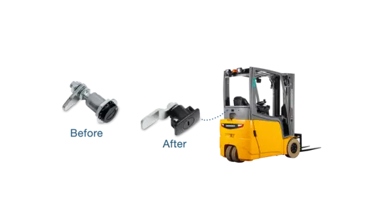Bir Jungheinrich forkliftinde DST kurulumu