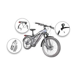 Image of an e-bike with accessories