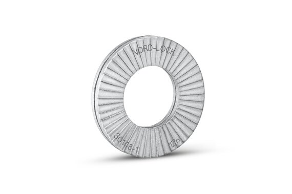 Product image of a Nord-Lock wedge-locking washer.