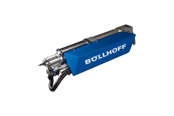 Böllhoff RIVKLE® Automation E – electric setting tool for blind rivet nuts and studs, compact installation head