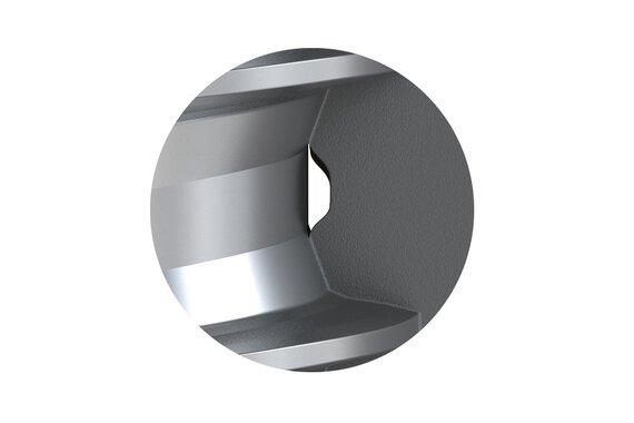 Image of the thread flanks of the EJOT DELTA PT® screw with formed nut material