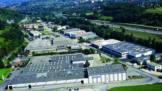 Vista aérea da unidade de produção da Böllhoff em França na atualidade