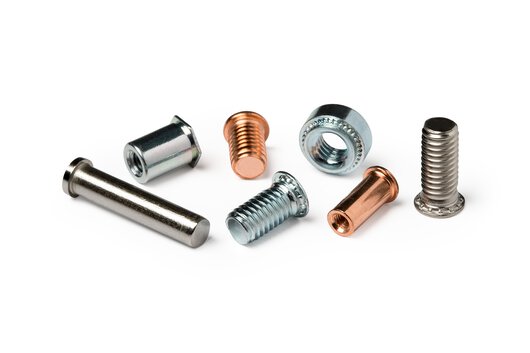 Tuercas insertables, pernos insertables, pernos soldables, separadores insertables y torretas soldables
