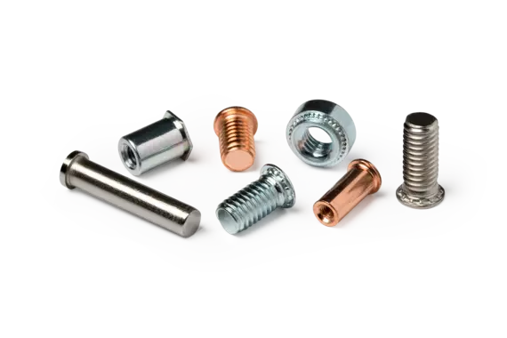 Tuercas insertables, pernos insertables, pernos soldables, separadores insertables y torretas soldables