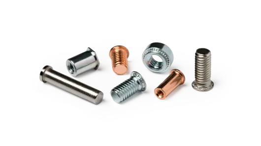 Tuercas insertables, pernos insertables, pernos soldables, separadores insertables y torretas soldables