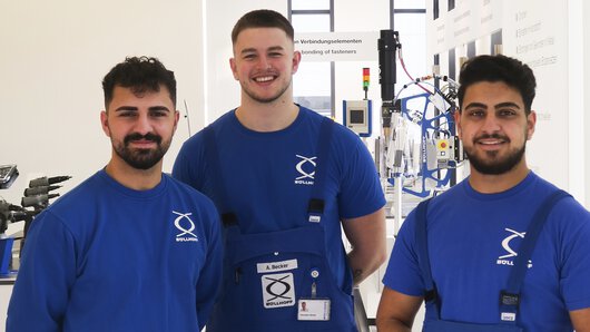 Three Böllhoff apprentices who were active as energy scouts for the company in 2022