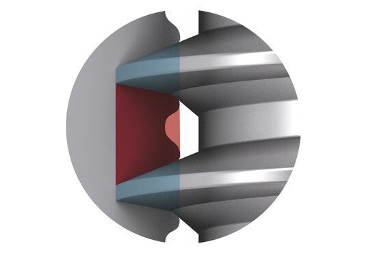 Image of the thread geometry of the EJOT ALtracs® Plus screw