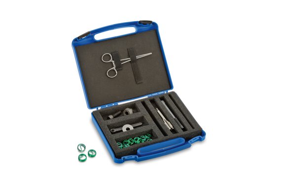 Thread repair kit for wheel bolt threads