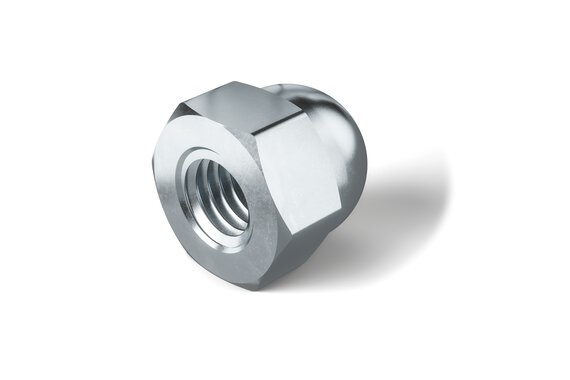 Cap nuts are have a closed end where they end in a cap.