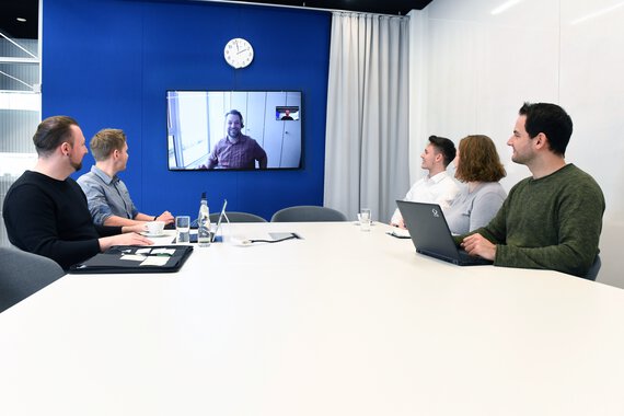 Böllhoff employees during a virtual conference 