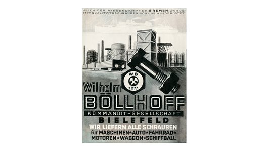 Ein Böllhoff Werbeposter aus den späten 1920ern