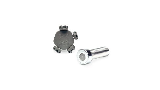 A PARRYPLUG® product and a screw, in which a plug is inserted.