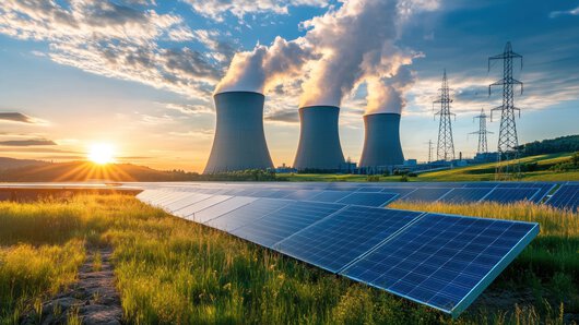 A hybrid power plant combining nuclear and solar energy for a sustainable energy future